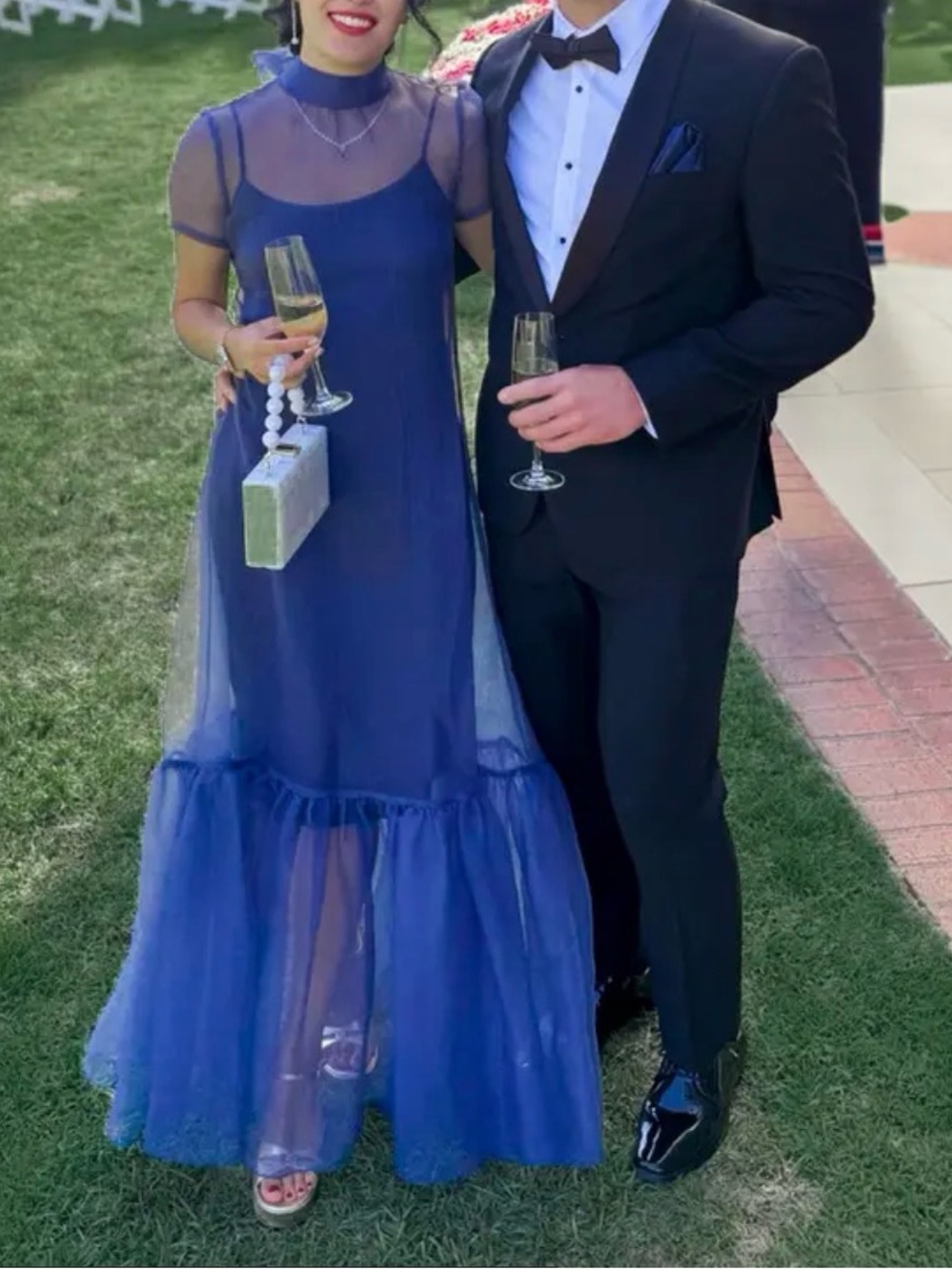STAUD Navy Calluna Dress